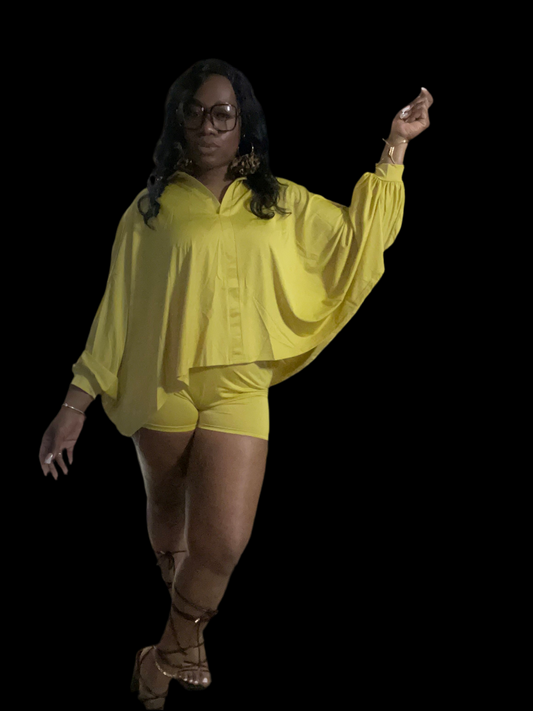 Bat Sleeve Short & Top Set