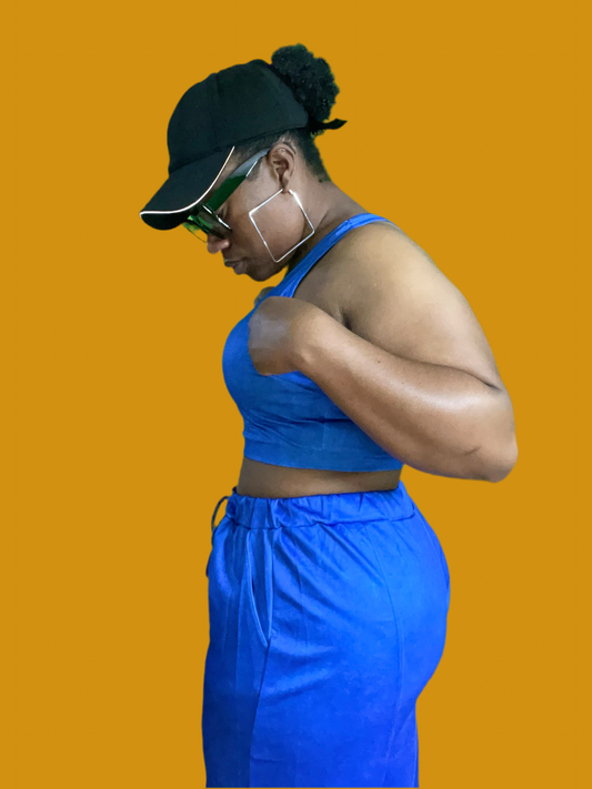 Casual Crop Top and Pants Set