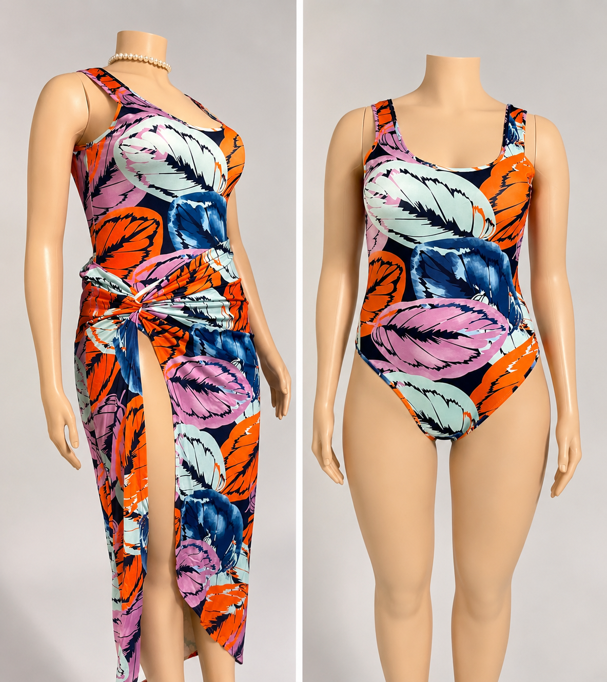 F U N Size 2 piece Swimwear W/ Cover up