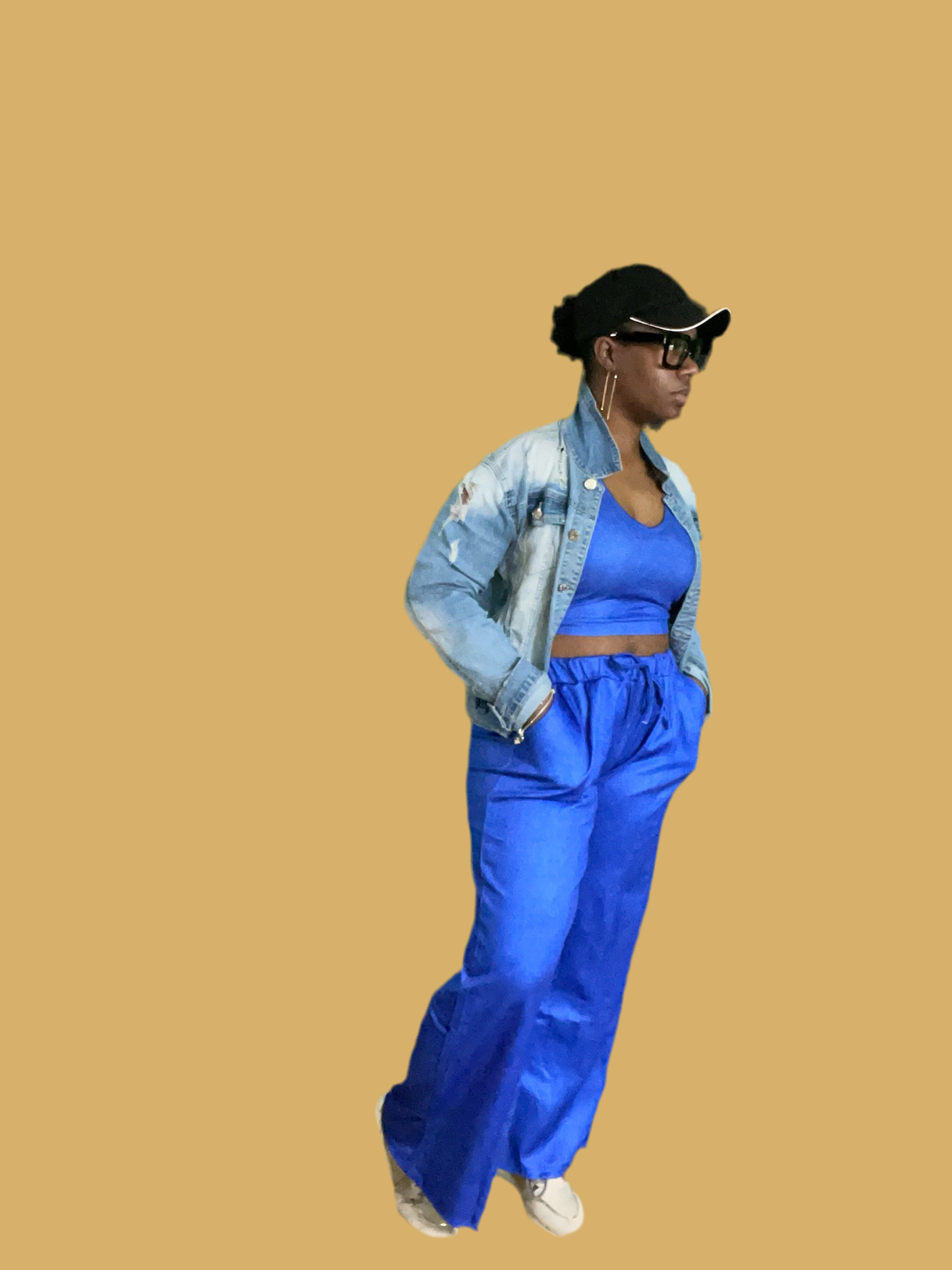 Casual Crop Top and Pants Set