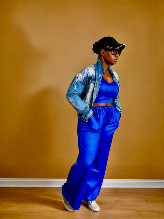 Casual Crop Top and Pants Set