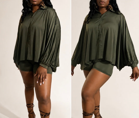 Bat Sleeve Short & Top Set